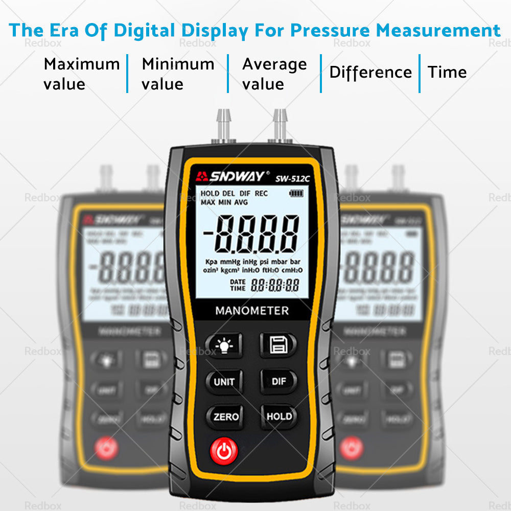 {{ Digital Differential Manometer 隆脌103. 42KPa Air Pressure Meter Digital }} - Buy Car Parts Online at {{ Kaka Auto Parts }}.