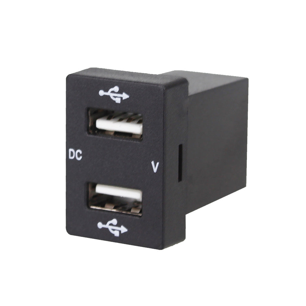 Dual USB Charger + Volt Meter Suitable For Toyota Hilux Prado Blue LED 12V 4.2A