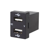 Dual USB Charger + Volt Meter Suitable For Toyota Hilux Prado Blue LED 12V 4.2A