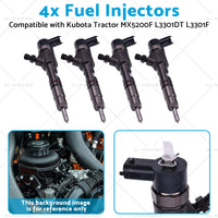 {{ 4x Fuel Injectors Suitable for Kubota Tractor MX5200F L3301DT L3301F 0445110775 }} - Buy Car Parts Online at {{ Kaka Auto Parts }}.