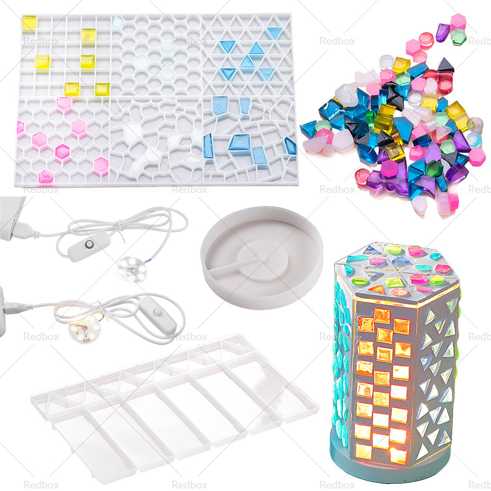 {{ Silicone Resin Mold Mosaic Table Lamp Night Light Mold Set DIY Craft Pen Holder }} - Buy Car Parts Online at {{ Kaka Auto Parts }}.