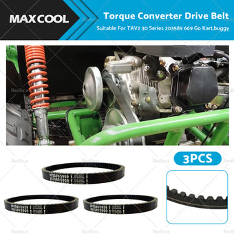 compare product 3x Drive Belt Suitable For 30 Series Comet TAV2 203589 manco 5959 Coleman KT196