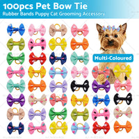 {{ Up To 100PCS Pet Small Dog Hair Bows Rubber Bands Puppy Cat Grooming Accessory }} - Buy Car Parts Online at {{ Kaka Auto Parts }}.