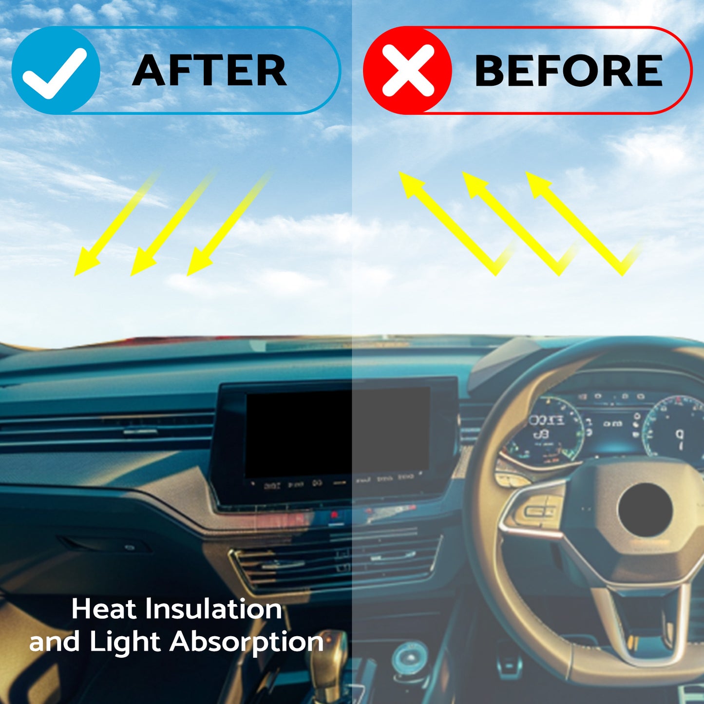 Black Non-Slip Dash Mat Suitable For Skoda Octavia Mk3 2013-2020 Dashboard Cover