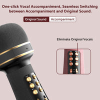 Wireless Bluetooth Portable Karaoke Microphone Speaker Rechargeable Handheld Mic With USB Speaker for Home Party Singing
