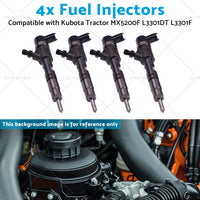 {{ 4x Fuel Injectors Suitable for Kubota Tractor MX5200F L3301DT L3301F 0445110775 }} - Buy Car Parts Online at {{ Kaka Auto Parts }}.