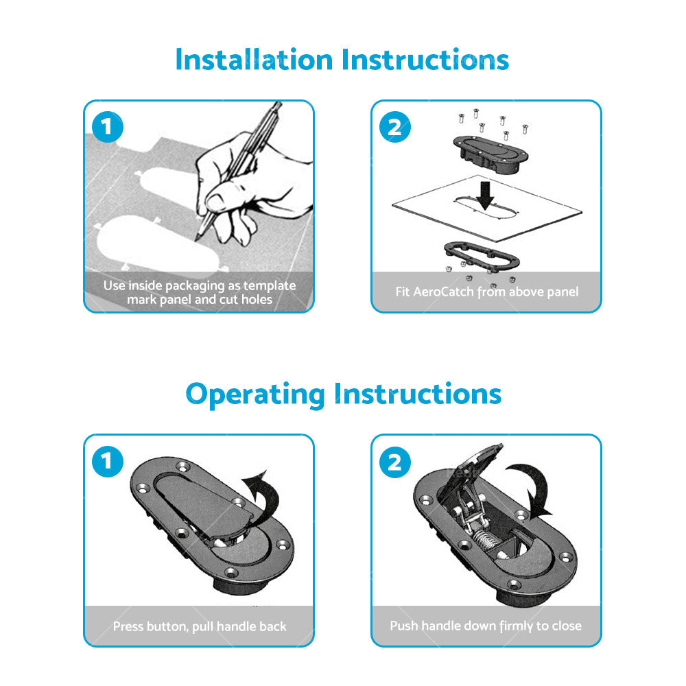 {{ 2Pcs Universal Racing Mount Bonnet Hood Plus Flush Latch Pin Locking Kit }} - Buy Car Parts Online at {{ Kaka Auto Parts }}.