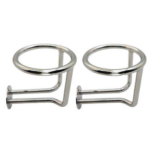 2x Marine Stainless Steel Drink Cup Holder Ring Suitable For Car Boat Yacht Truck RV