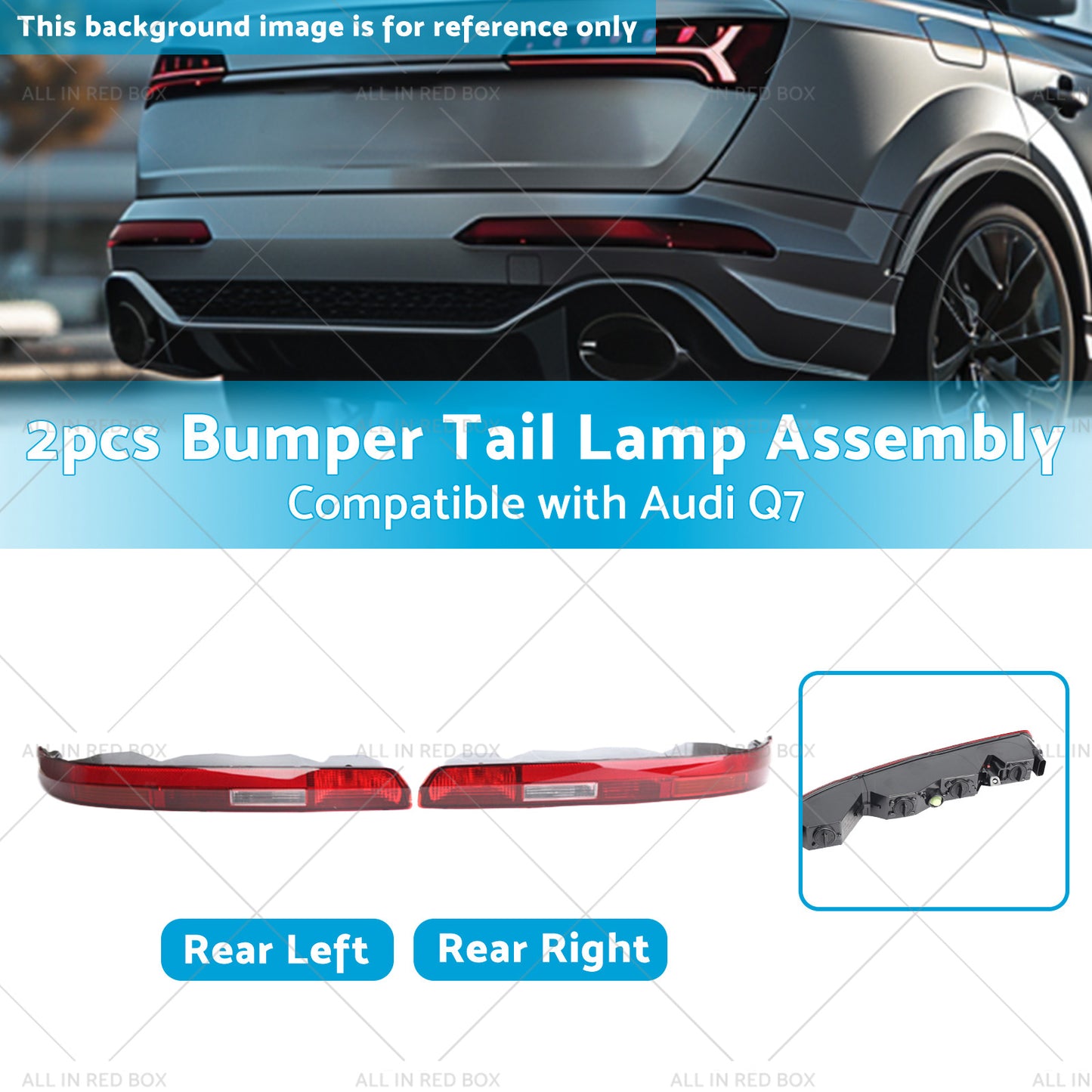 {{ Rear LR  Bumper Tail Light Lamp Assembly 4M0945096 Suitable For Audi Q7 16-23 }} - Buy Car Parts Online at {{ Kaka Auto Parts }}.