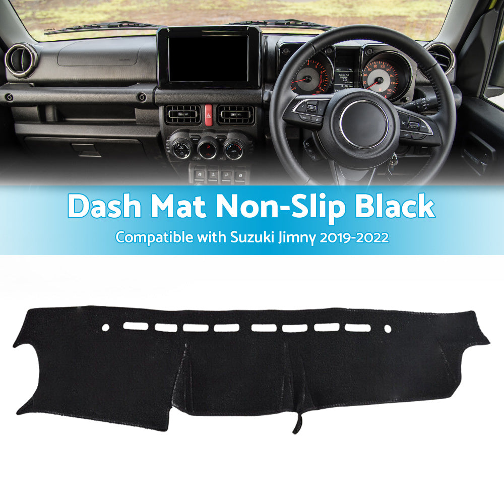 {{ Non-Slip Dash Mat Suitable For Suzuki Jimny 2019-2022 Dashboard Cover Black }} - Buy Car Parts Online at {{ Kaka Auto Parts }}.