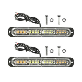compare product 2x 48LED Amber Recovery Strobe Flashing Grille Lightbar Lamp Suitable For Truck