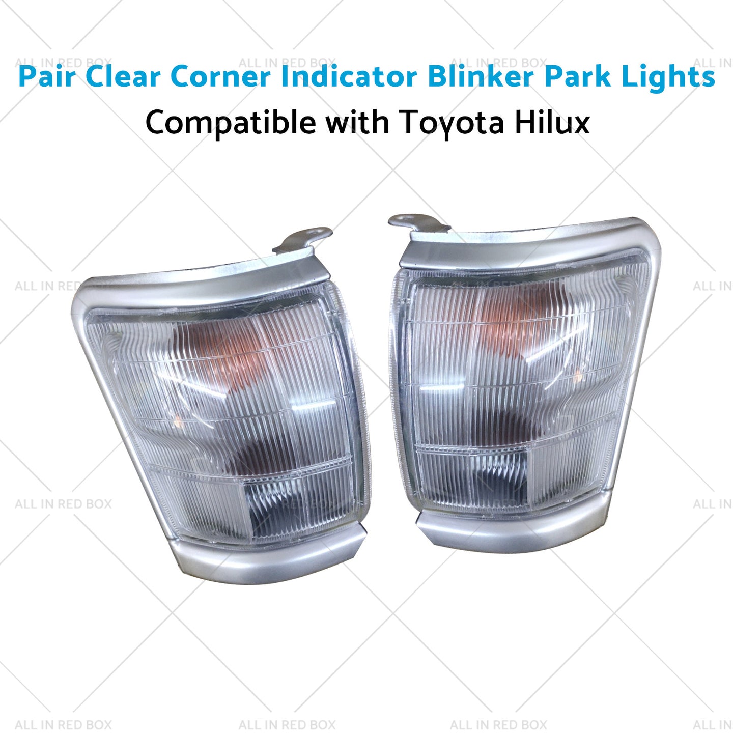 {{ Pair Clear Corner Indicator Blinker Park Lights Suitable for 97-01 Toyota Hilux }} - Buy Car Parts Online at {{ Kaka Auto Parts }}.