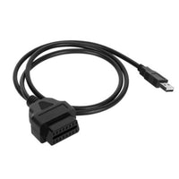 16-Pin OBD2 To USB Adapter Cable Connector Suitable For Vehicle Diagnostic Tool