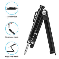 Multi-Function Scribing Tool Suitable For Construction and Precise Woodworking with 6x Pencils