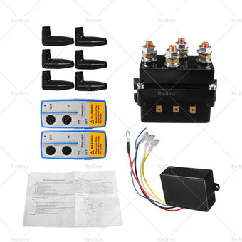 compare product 500A 12V HD Electric Contactor Winch Solenoid Twin Wireless Remote Recovery 4x4