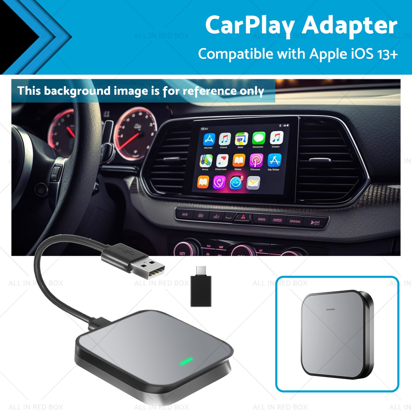 {{ Gray Bluetooth USB Wireless Receiver Suitable for Apple CarPlay Adapter }} - Buy Car Parts Online at {{ Kaka Auto Parts }}.