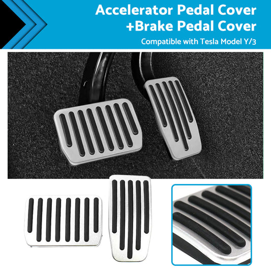 {{ Foot Pedals Aluminum Pads Cover Accessories Suitable for Tesla Model Y Model 3 }} - Buy Car Parts Online at {{ Kaka Auto Parts }}.
