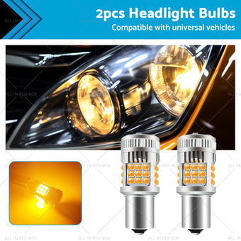 compare product 2PCS BA15S 1156 P21W LED Turn Signal Indicator Bulb Globe Amber No Hyper Flash