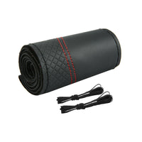 Premium Leather DIY Steering Wheel Cover Suitable For Car – 38cm Auto Protection With Needle