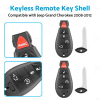 {{ 2x Keyless Remote Key Fob Shell Suitable For Jeep Grand Cherokee 2008-2012 }} - Buy Car Parts Online at {{ Kaka Auto Parts }}.