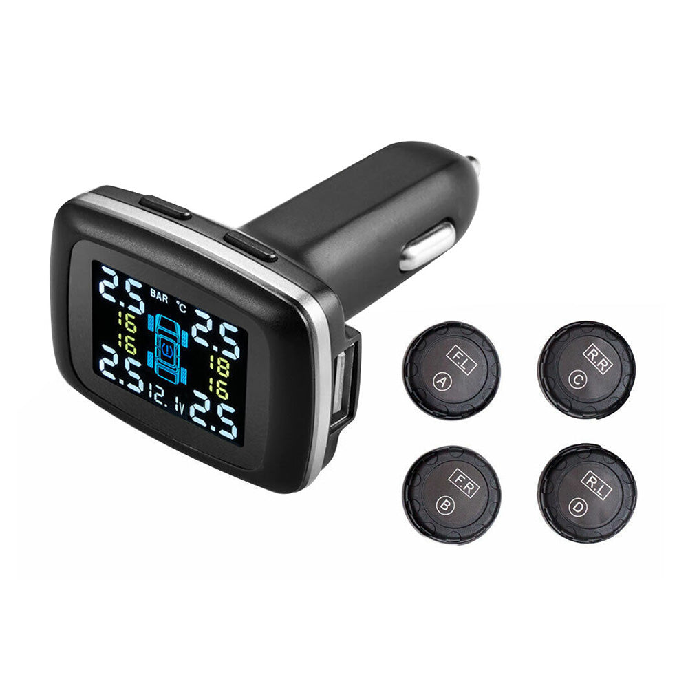 Wireless Tire Pressure Monitoring System TPMS with 4 External Sensors TP620W
