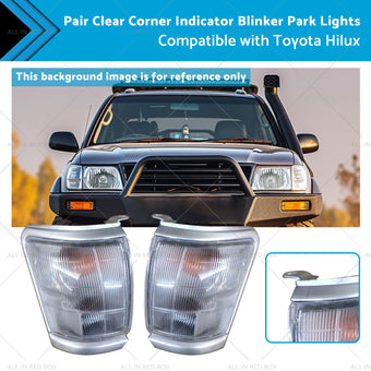 compare product Pair Clear Corner Indicator Blinker Park Lights Suitable for 97-01 Toyota Hilux
