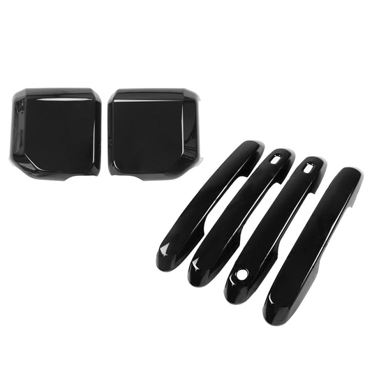 {{ Door Handle & Rearview Mirror Cover Suitable For Prado LC250 2024 Glossy Black }} - Buy Car Parts Online at {{ Kaka Auto Parts }}.