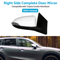 {{ Door Mirror Suitable for Toyota Corolla ZRE182 12-18 Hatch Right White Heated }} - Buy Car Parts Online at {{ Kaka Auto Parts }}.