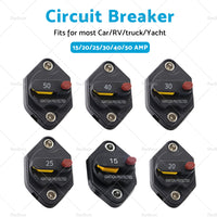 {{ 15/20/25/30/40/50A AMP Circuit Breaker Waterproof 12V 32V DC Manual Reset }} - Buy Car Parts Online at {{ Kaka Auto Parts }}.