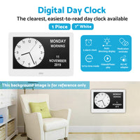 7 inch  LED Large Digital Day Clock Calendar Dementia Date Week Month Year Time Wall