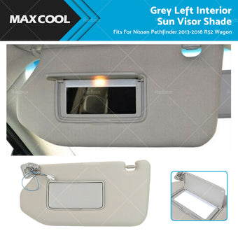 compare product Left Interior Sun Visor Shade Grey Fit For Nissan Pathfinder 2013-2018 R52 Wagon