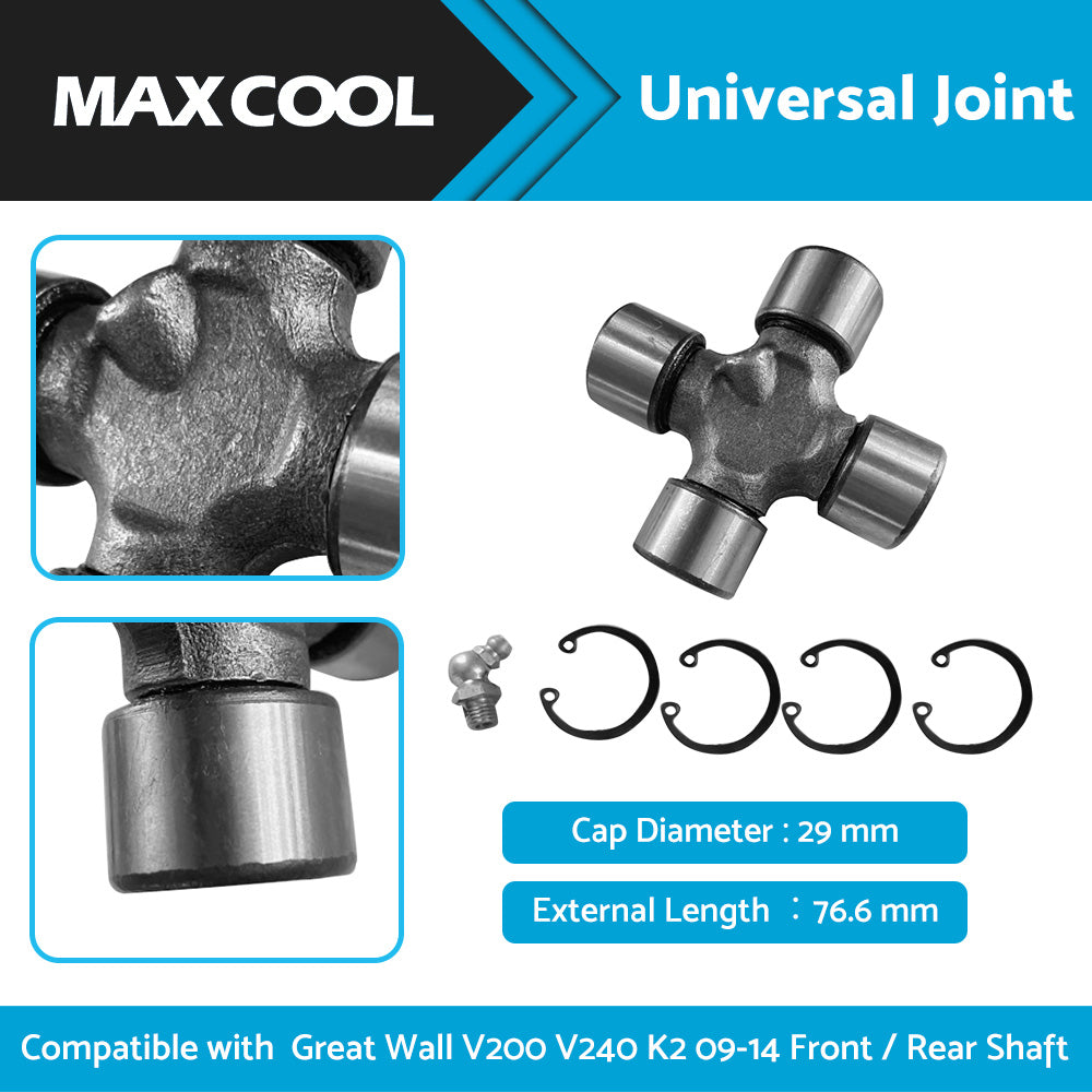 {{ Universal Joint 娄脮29 x 76. 6 Suitable For Great Wall V200 V240 K2 09-14 Rear }} - Buy Car Parts Online at {{ Kaka Auto Parts }}.