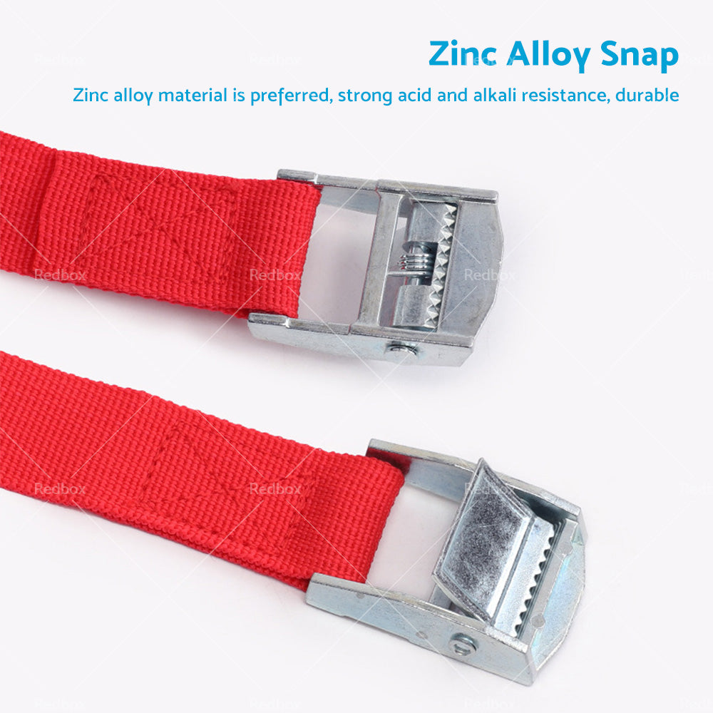 {{ 2/4pcs Metal Buckle Cam Tie Down Strap Heavy Lugga Cargo Ratchet Lashing Rope 2M }} - Buy Car Parts Online at {{ Kaka Auto Parts }}.