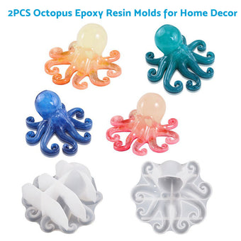 compare product ?2PCS Octopus Mold Silicone Epoxy Resin Casting Mould 3D Sea Animal Display Mold
