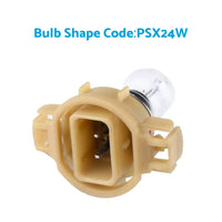 2x PSX24W 12V 24W PG20/7 Fog Light Clear Globe Bulbs