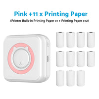 Mini Pocket Thermal Printer Suitable For Wireless Bluetooth Photo Paper Inkless Printing