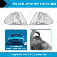 {{ Pair Clear Corner Turn Signal Lights Suitable for BMW E46 98-01 3 Series }} - Buy Car Parts Online at {{ Kaka Auto Parts }}.