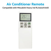 {{ A or C Air Conditioner Remote Control RLA502A700B Suitable for Mitsubishi Heavy Ind }} - Buy Car Parts Online at {{ Kaka Auto Parts }}.