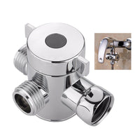 1 2 in Three Way T-adapter Valve For Toilet Bidet Shower Head Diverter Valve