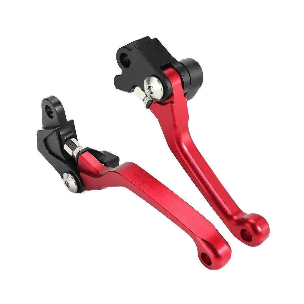 CNC Pivot Brake Clutch Levers Red Suitable For Honda XR250 / CR125R / CRF450R / CR500