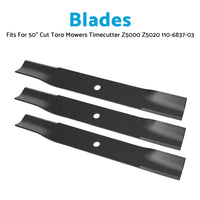 {{ 3x Blades For 50 inch  Cut Toro Mowers Timecutter Z5000 Z5020 110-6837-03 }} - Buy Car Parts Online at {{ Kaka Auto Parts }}.