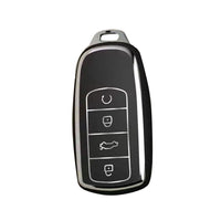 Remote Key Fob Case Cover Black & Silver TPU Suitable For Chery Omoda 5 2022-2025