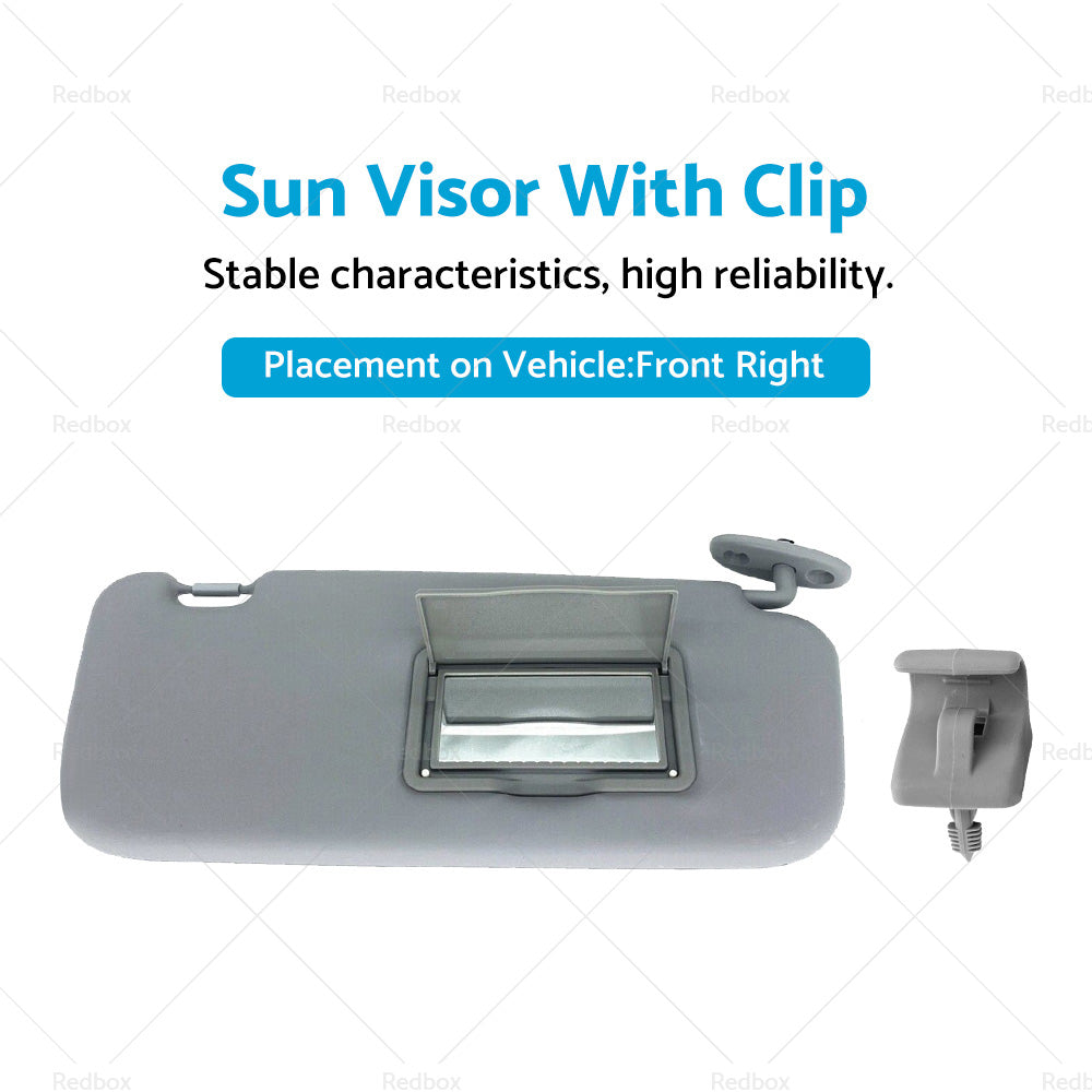 {{ Sun Visor With Clip Front Right Side Suitable For Hyundai Getz 2002-2011 Grey }} - Buy Car Parts Online at {{ Kaka Auto Parts }}.