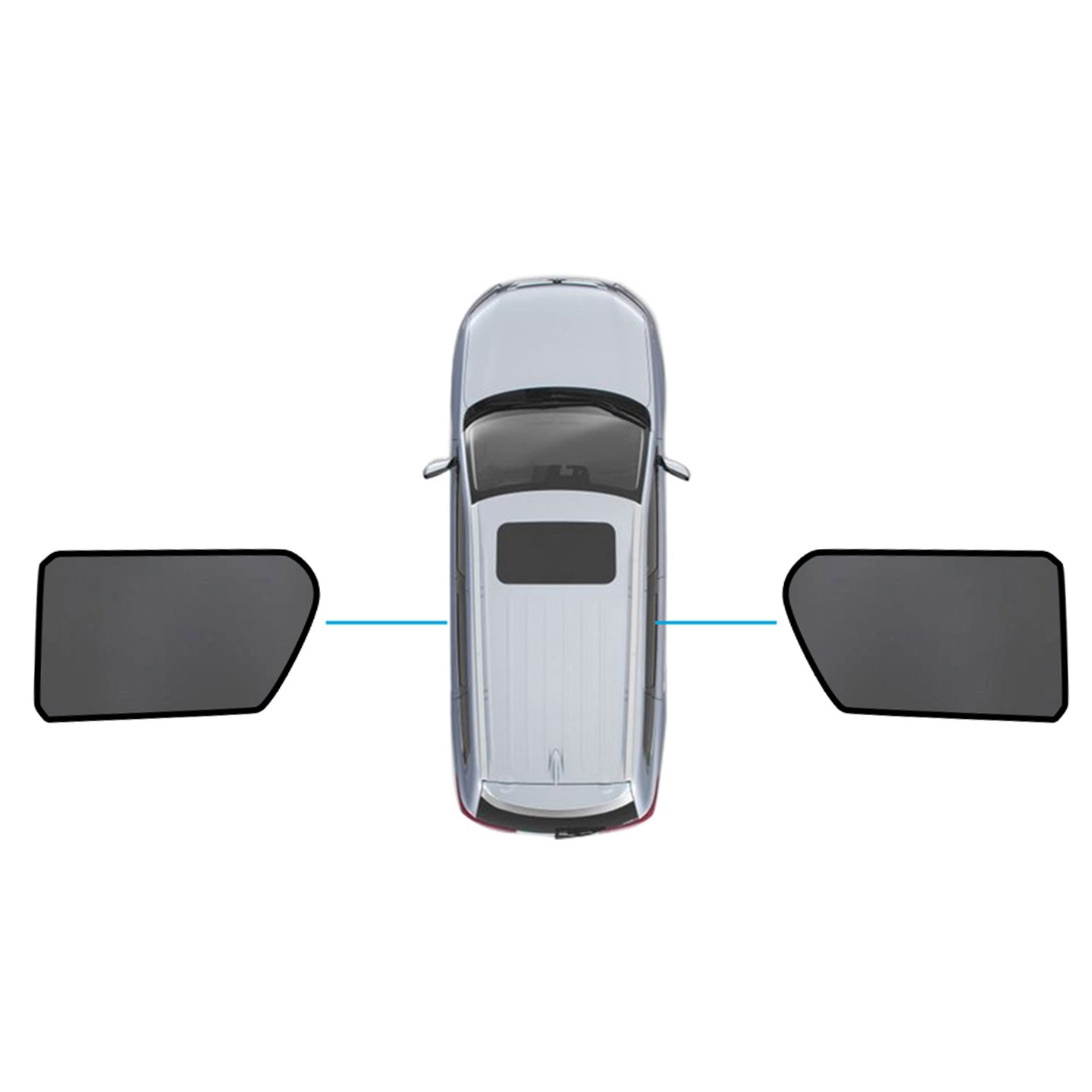 {{ Magnetic Mesh Sun Blind Shades Suitable for Suitable for Toyota Hilux SR5 15-25 }} - Buy Car Parts Online at {{ Kaka Auto Parts }}.