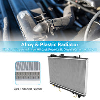 {{ H or D Radiator For Mitsubishi Triton MK 2. 4L Petrol 2. 8L Diesel 4Cyl AT MT 96-06 }} - Buy Car Parts Online at {{ Kaka Auto Parts }}.