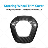 {{ Overlay Real Carbon Fiber Steering Wheel Center Cover Suitable For Corvette C8 }} - Buy Car Parts Online at {{ Kaka Auto Parts }}.