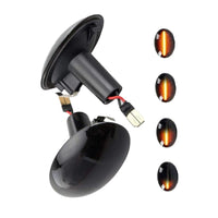 2x Black Smoked Side Indicator LED Repeater Light Mini Cooper R56 Coupe R58 R57