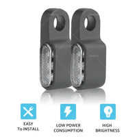 {{ 2X Mini LED Motorcycle Turn Signal Indicator Amber Blinker Light Lamp Black 3LED }} - Buy Car Parts Online at {{ Kaka Auto Parts }}.