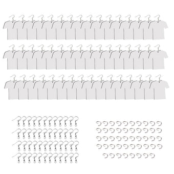 compare product Blank Wood MDF Earrings 48x Double-Sided DIY Football Shirt Jewelry Suitable For DIY Crafting