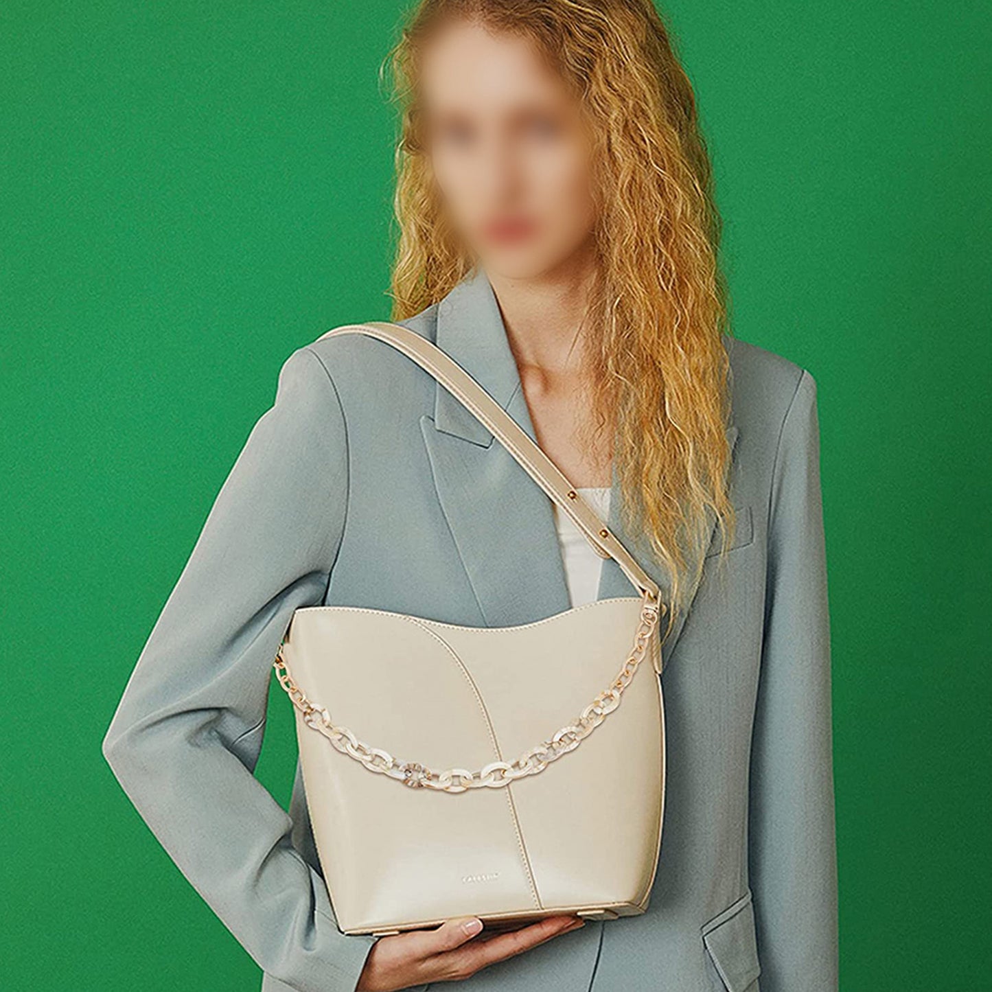 2PCS Resin Purse Chain Handle Acrylic Bag Strap Detachable Purse Clutches Handle